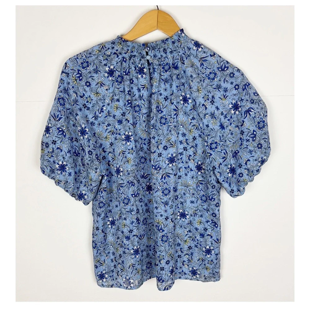 LOFT Blue Floral Blouse - Picture 2 of 10